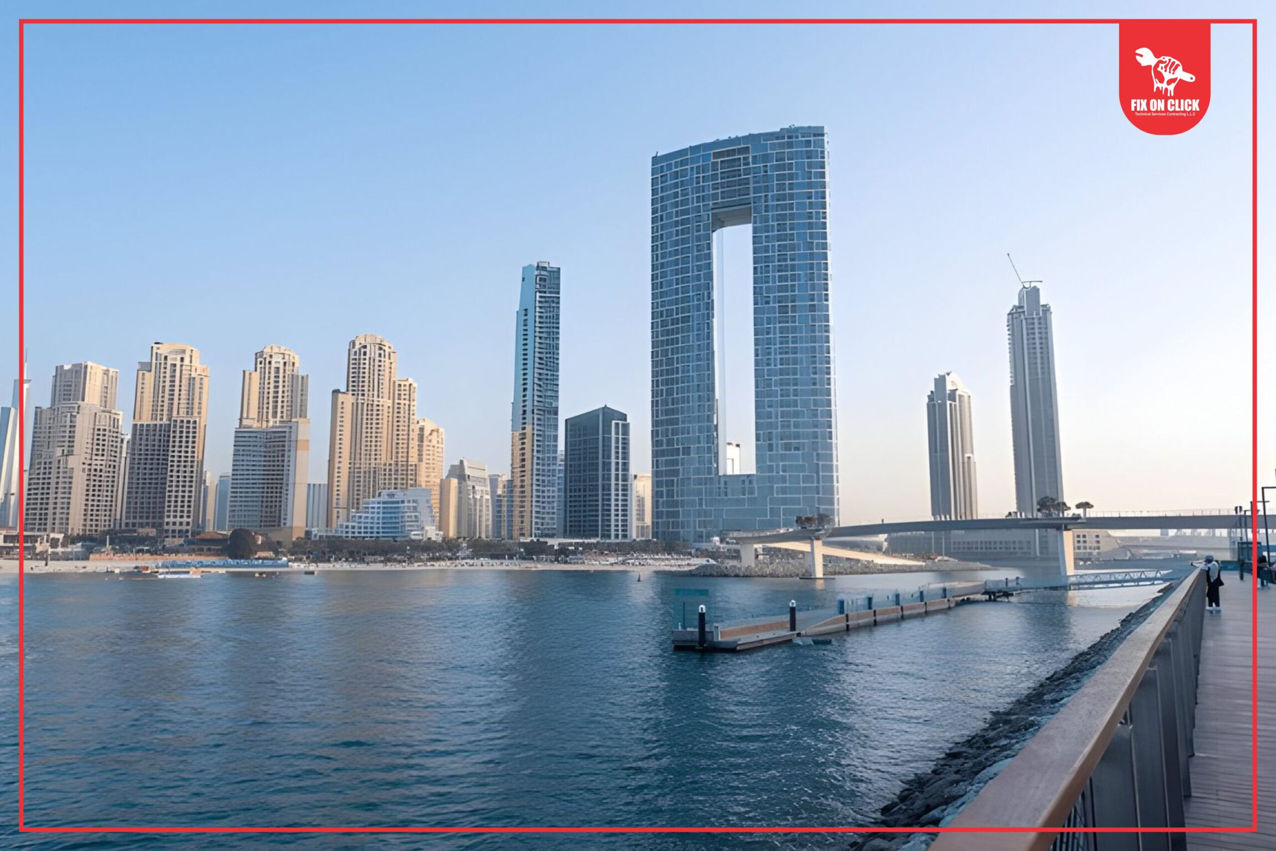 Aerial perspective of Dubai Marina