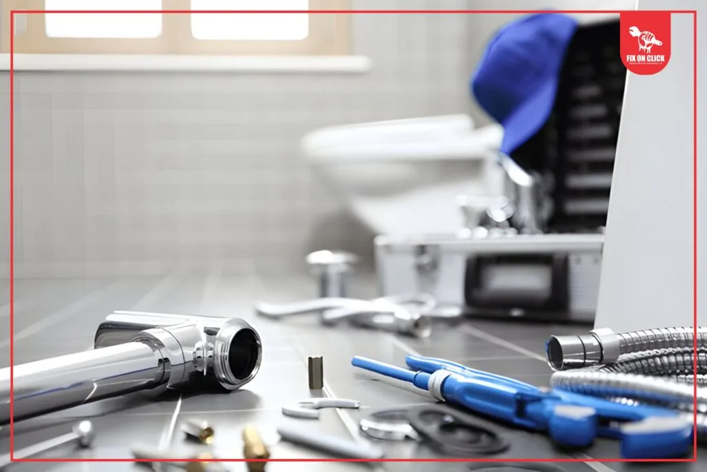 Home page of fix on click linked with plumbing works page
