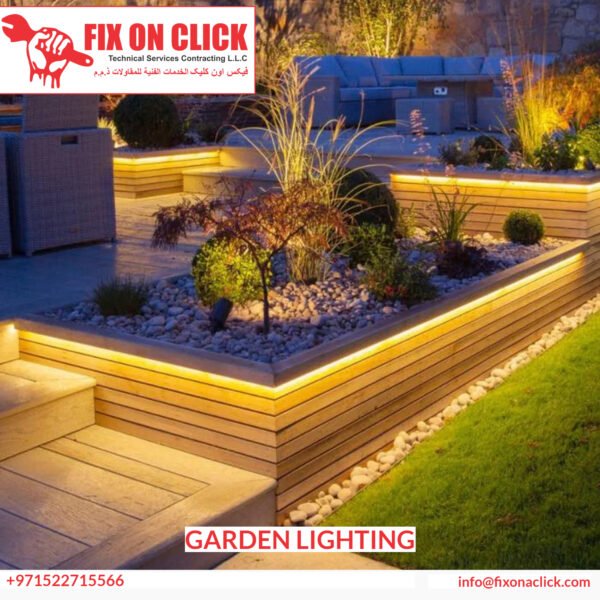 Expert garden lighting setup balancing aesthetics and practical utility by Fix On Click