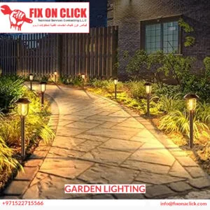 Fix On Click lighting specialist testing smart automated controls on garden lights