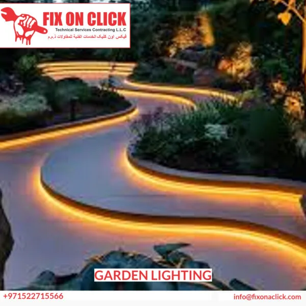 Garden Lighting Dubai - Fix On Click expert landscape lighting installation