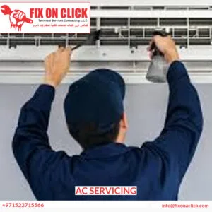 Professional HVAC expert executing comprehensive AC servicing in Dubai
