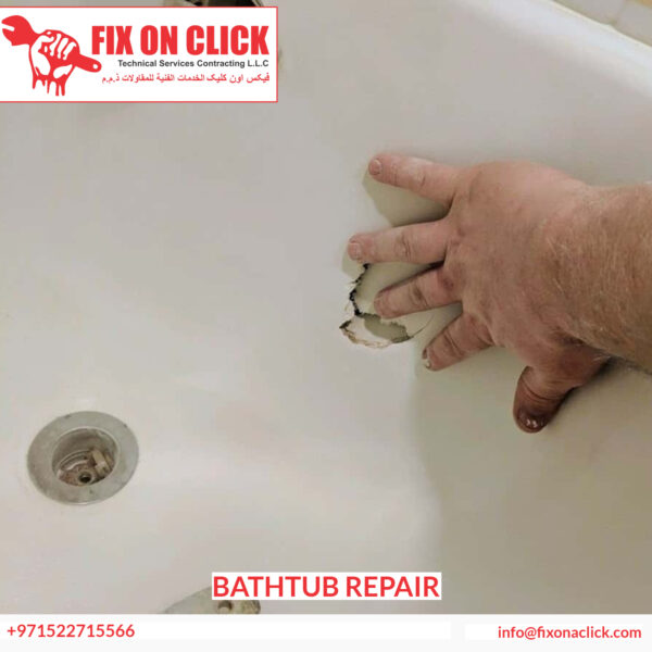 Professional analysis of different types of bathtub material damage by Fix On A Click