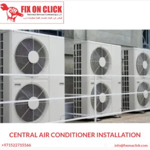 Ducted central AC installation with insulated supply lines in a Dubai villa ceiling