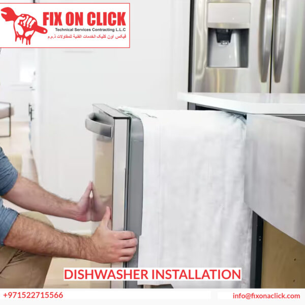 Dishwasher plumbing connection installation Dubai - Fix On Click technician