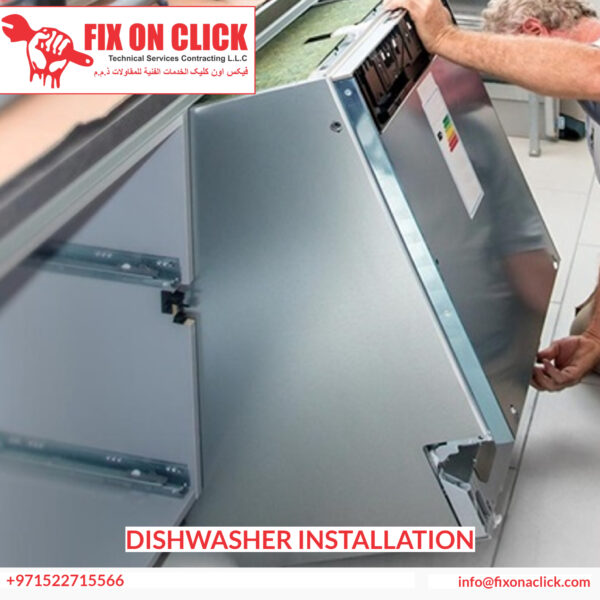 Professional dishwasher installation Dubai - Fix On Click plumbing service