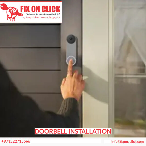 Doorbell installation Dubai - Fix On Click professional smart video doorbell setup
