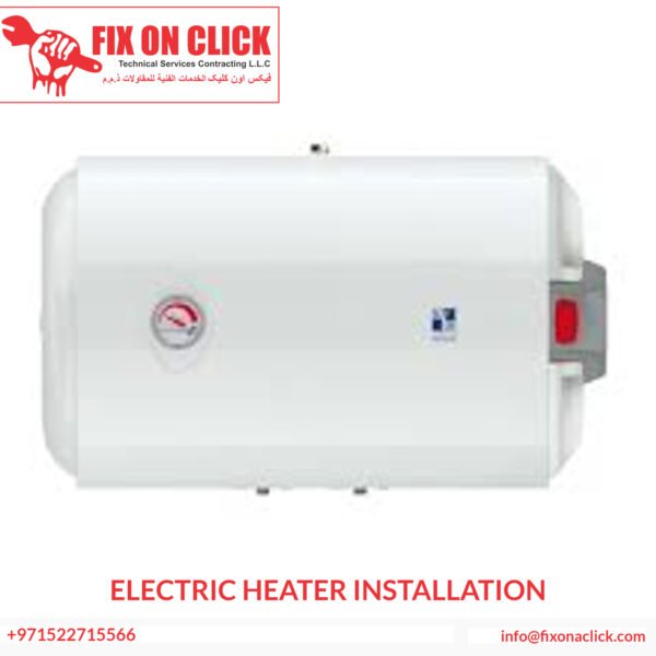 Safe electric water heater unit setup done by Fix On Click in Dubai home