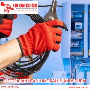 Licensed electrician installing LED lighting in Jumeirah Islands villa