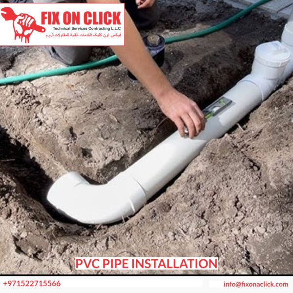 Fix On Click team performing testing phase on new PVC pipe setup