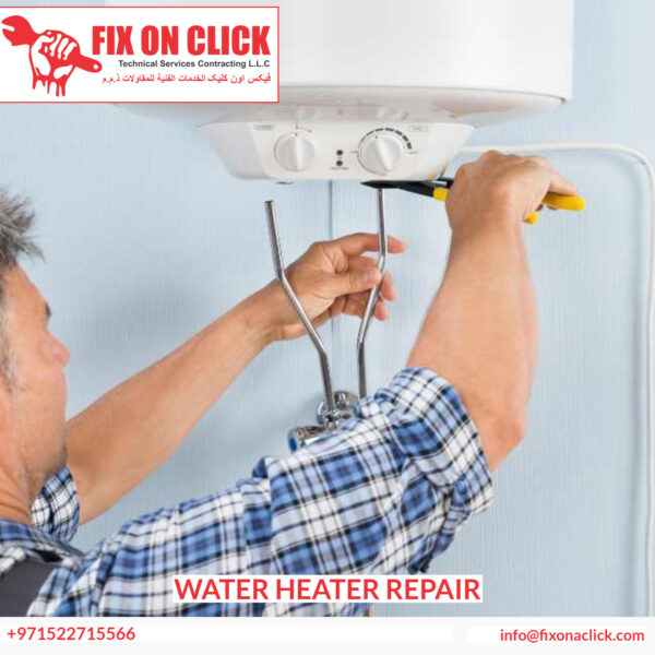 Fix On Click plumber using professional tools to resolve water heater issue safely