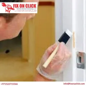Precise computer color matching and scratch touchup by Fix On Click technician