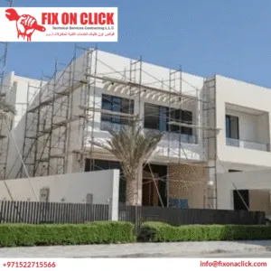 Professional Villa Painters working on exterior and interior walls in Dubai