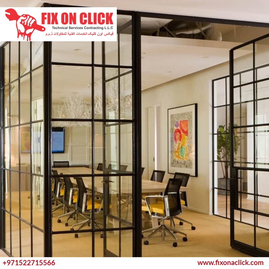 Glass Works Dubai - Fix On A Click Shower Partitions Office Glass