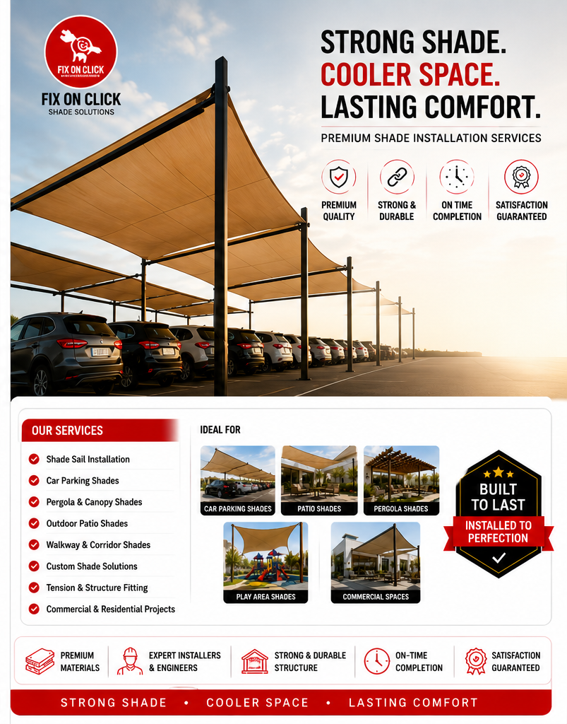 Smart Shade Solutions Dubai - Fix On A Click Complete Shade Installation