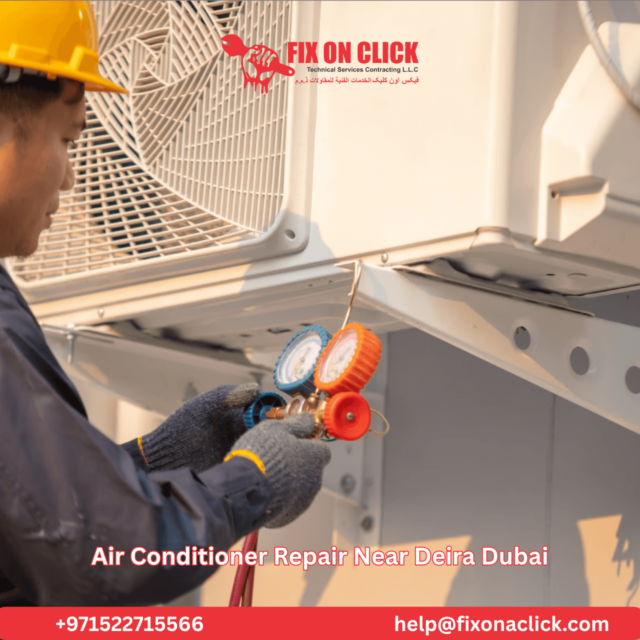 Fix on Click commercial AC repair and servicing in Deira Dubai