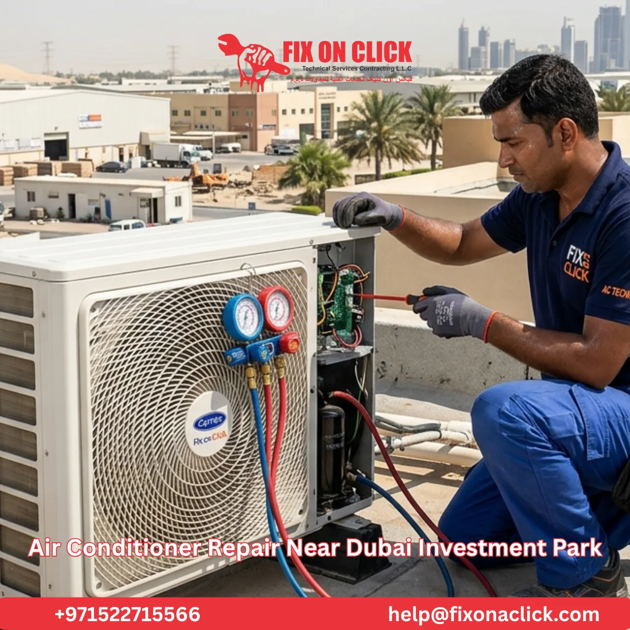 Professional AC coil cleaning and maintenance service in Dubai Investment Park