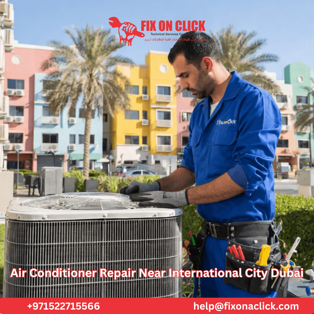 Fix on Click AC Technician International City Dubai