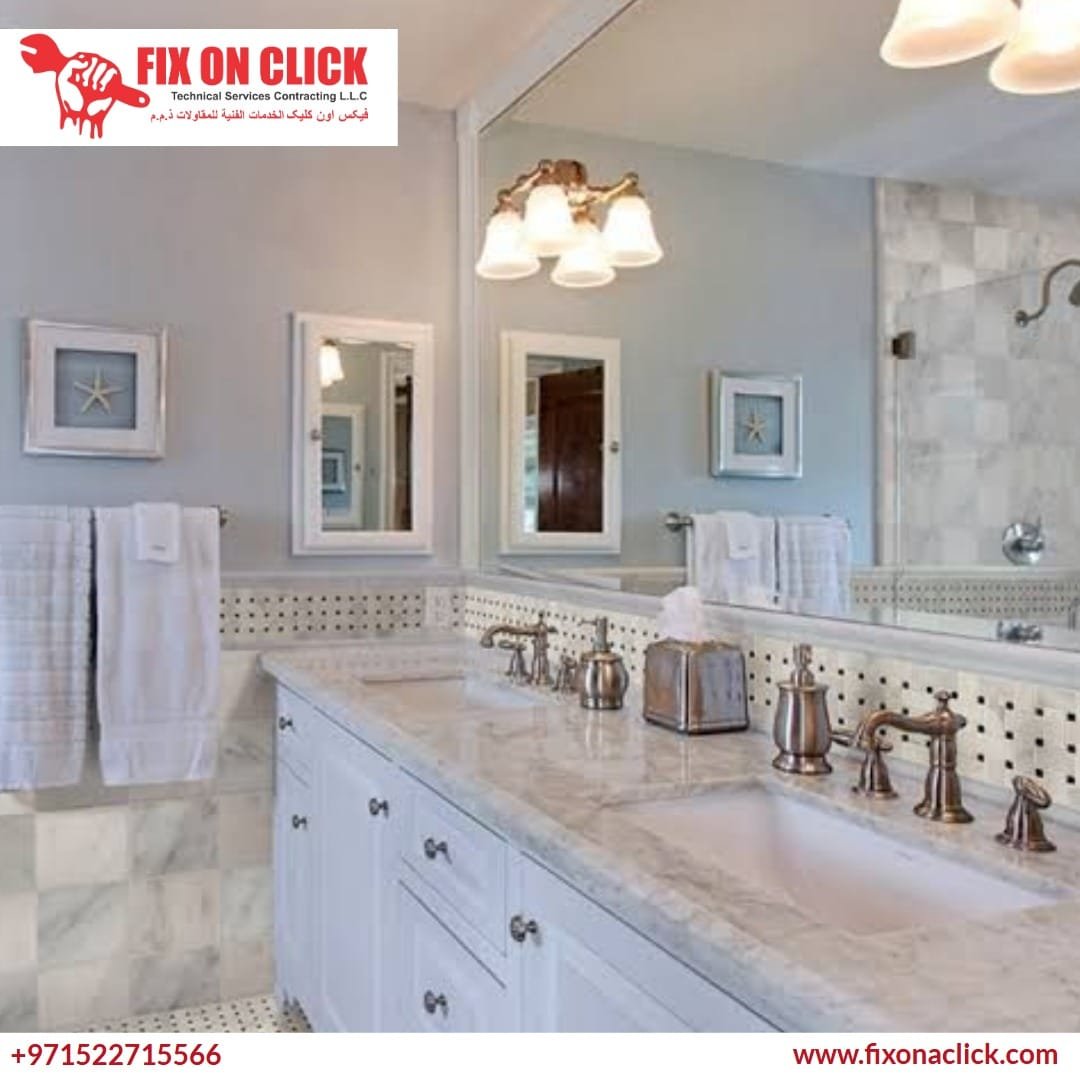 Fix On Click team replacing a bathroom marble vanity