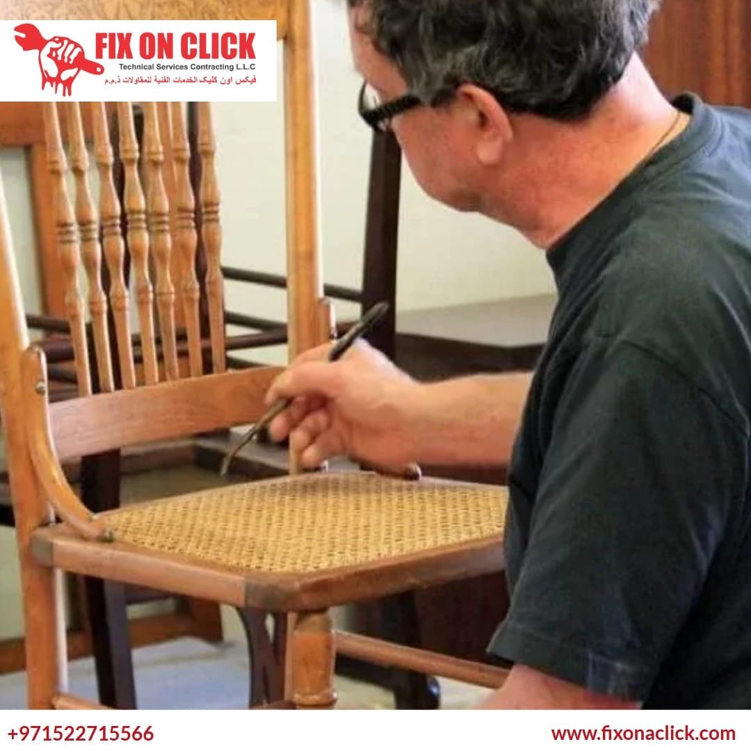 Fix On Click technician repairing an office chair