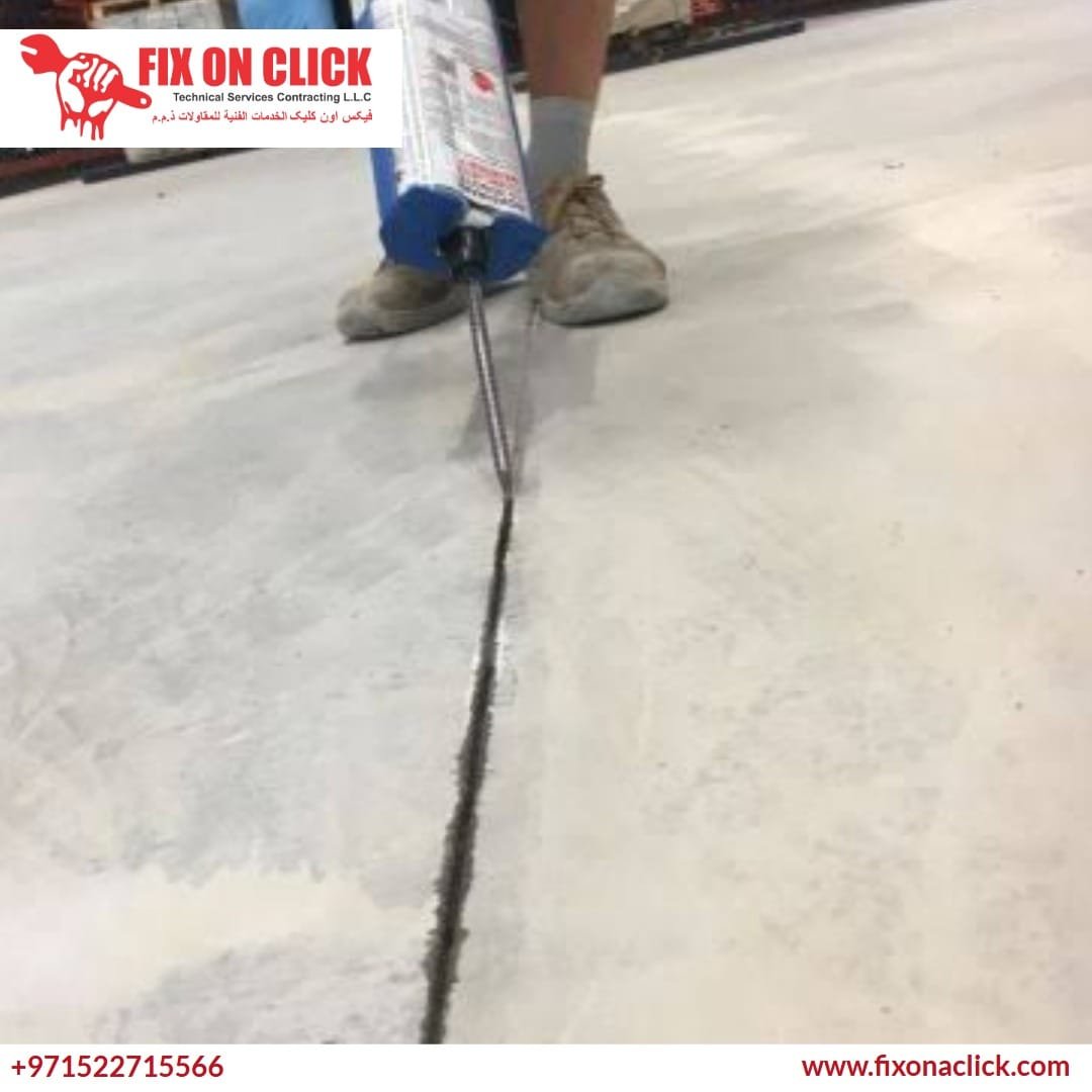 Fix On Click expert sealing a concrete control joint