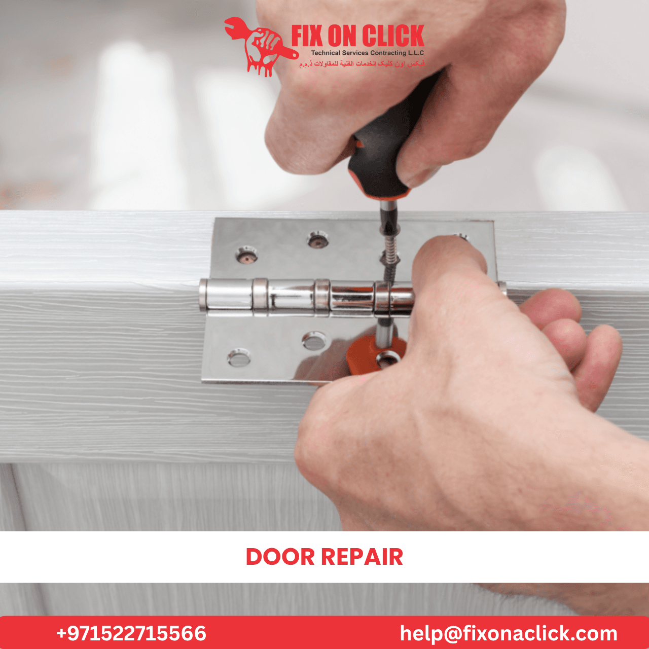 Professional door repair service in Dubai by Fix On Click