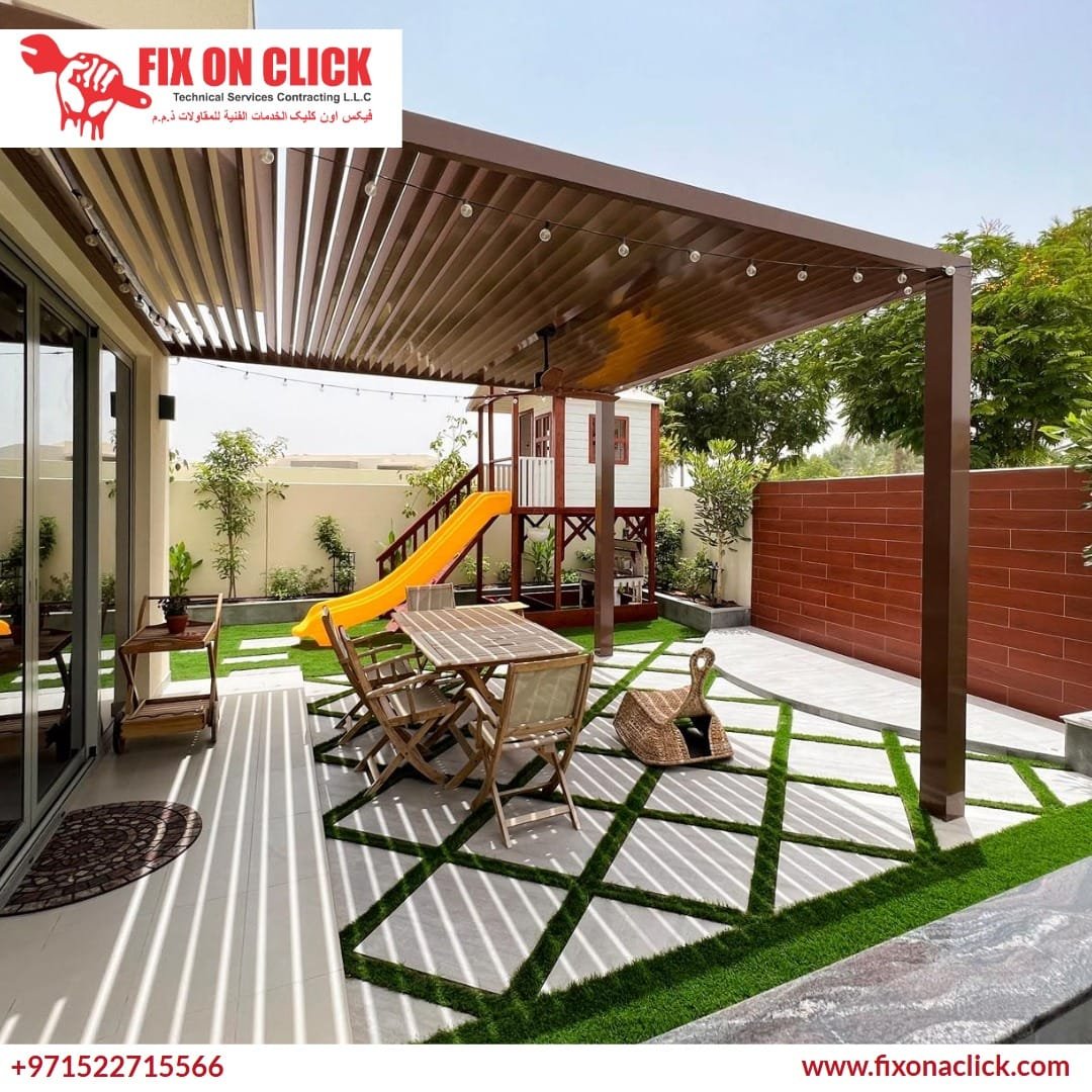 Fix On Click carpenter repairing an outdoor wooden pergola