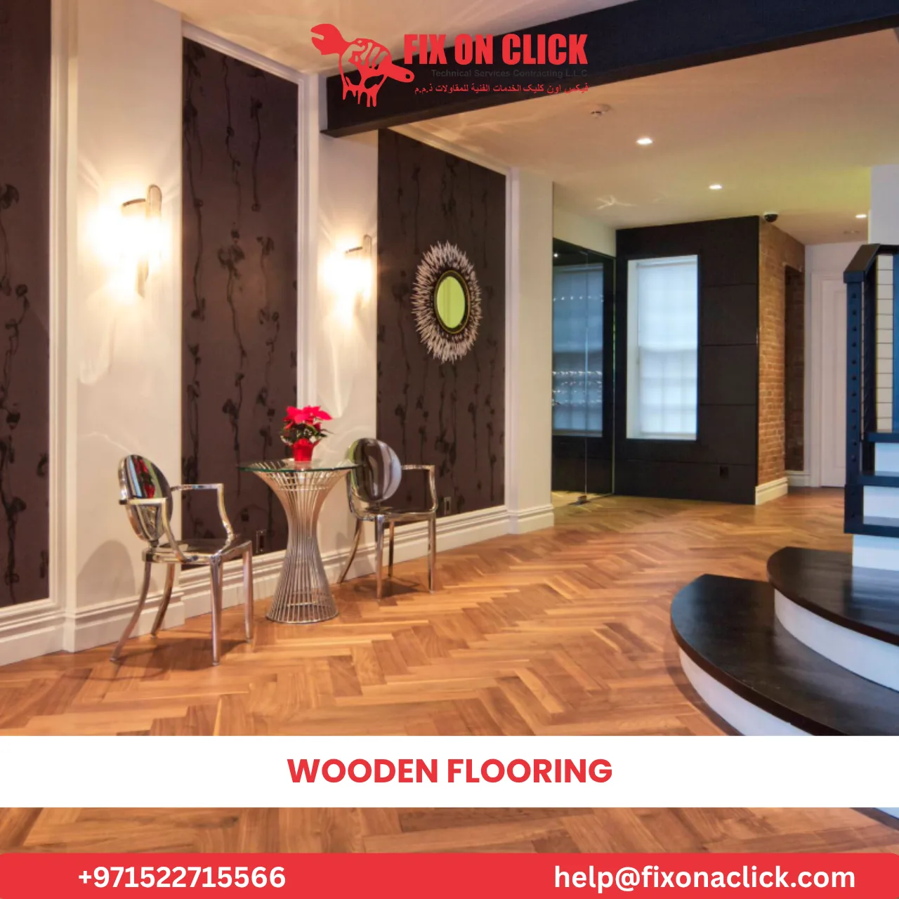 Fix On Click service vehicle fleet for carpentry services in Dubai